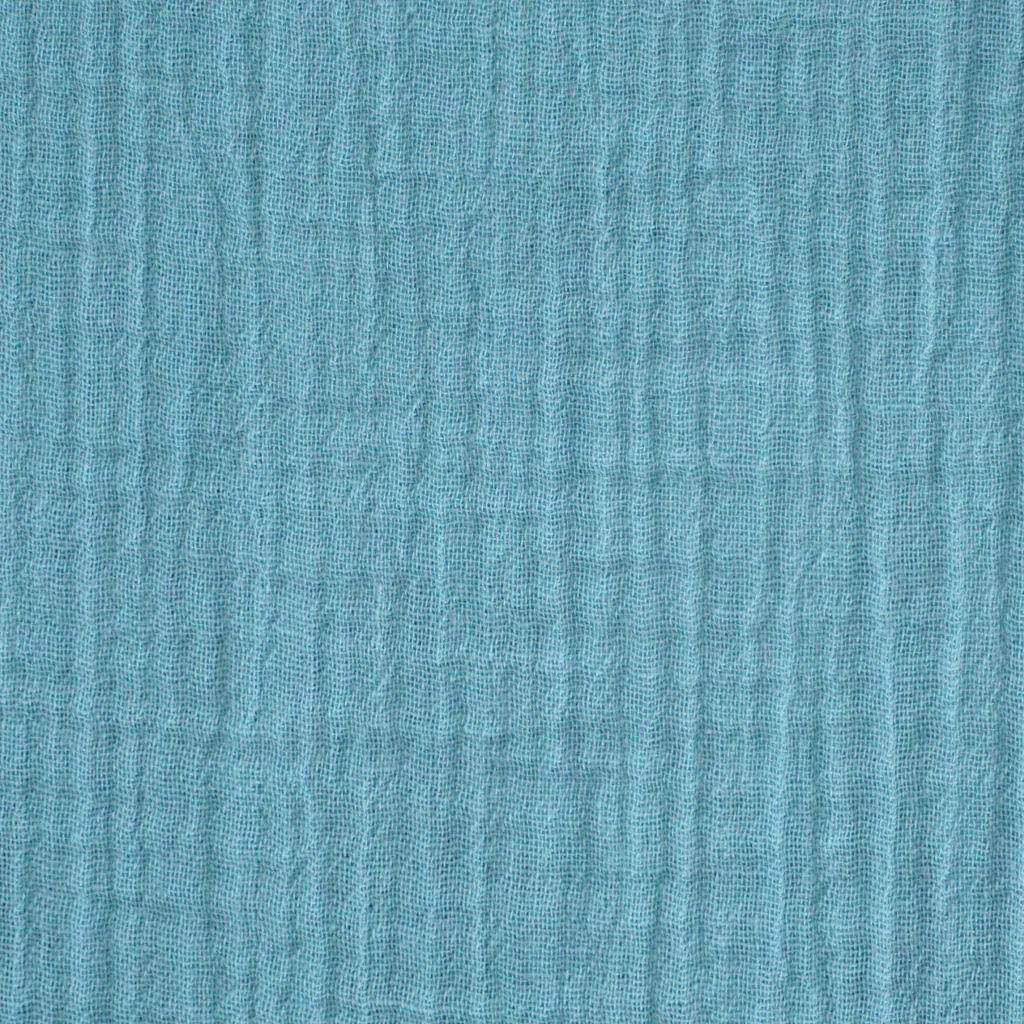 Musselin Double Gauze uni eisblau